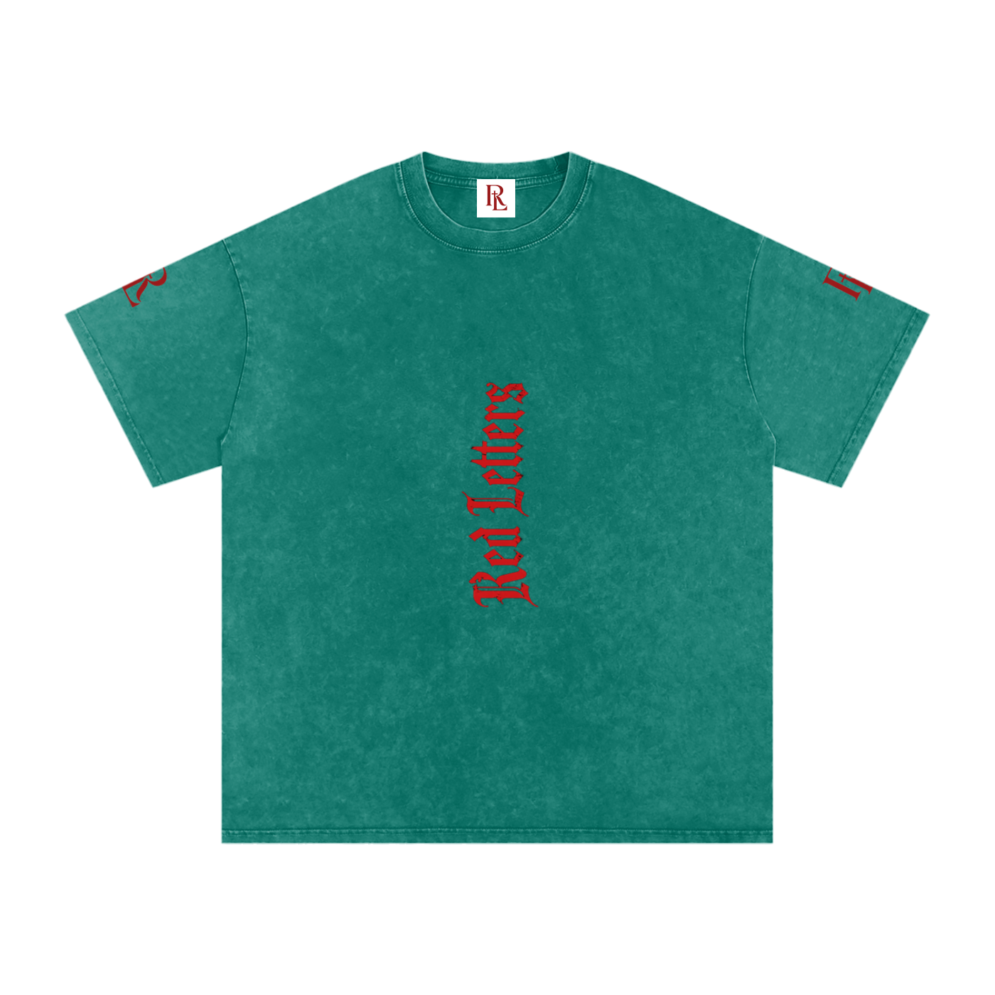 Red Letters Snow Washed Oversized T-Shirt
