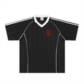 Red Letters Shadow Stripe Collared Jersey