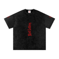 Red Letters Snow Washed Oversized T-Shirt