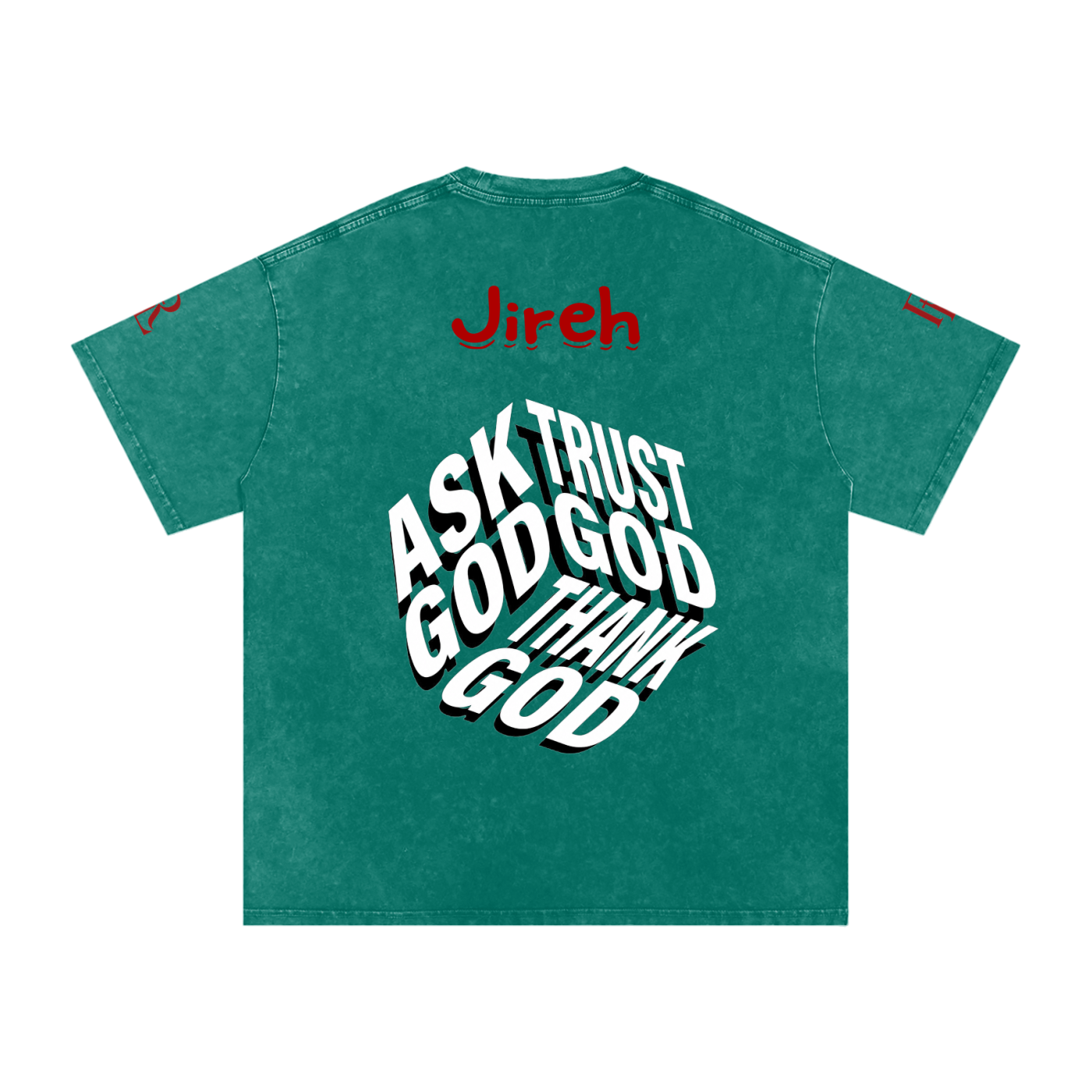 Red Letters Snow Washed Oversized T-Shirt